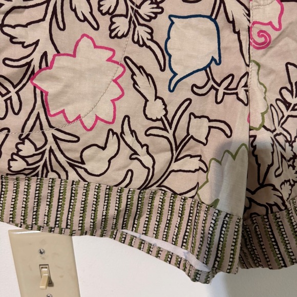 Knox Rose Floral Print Shorts Women's‎ XL Beige Colorful Boho Casual - Picture 3 of 8